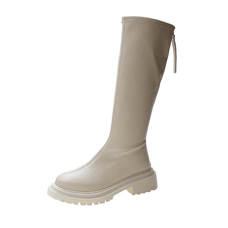 Bottes longues en cuir pour femmes