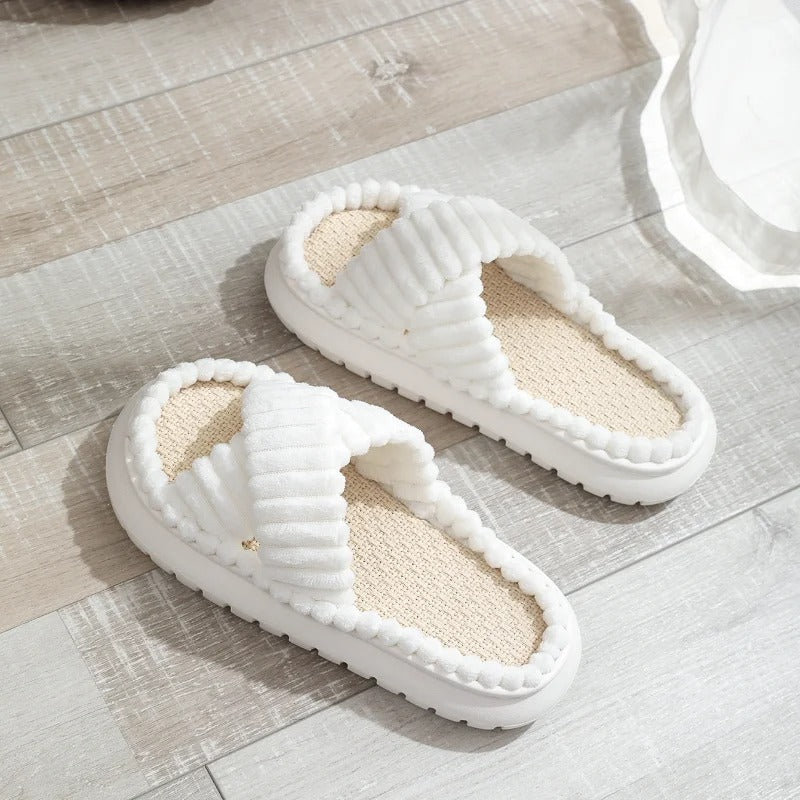 Chaussons de salle de bain antidérapants à bout ouvert