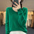 Pull en laine à col en V pour femmes