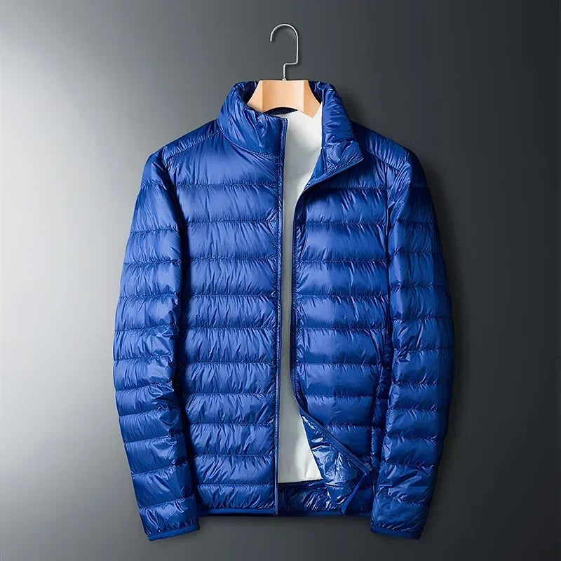 Veste en duvet de canard ultraléger blanche pour hommes