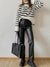 Pantalon classique en cuir pour femmes