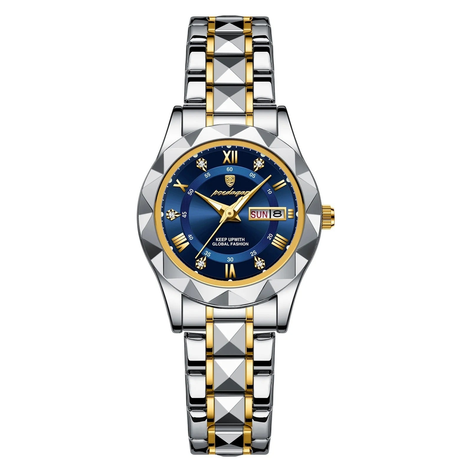 Montre de luxe en acier inoxydable pour femmes