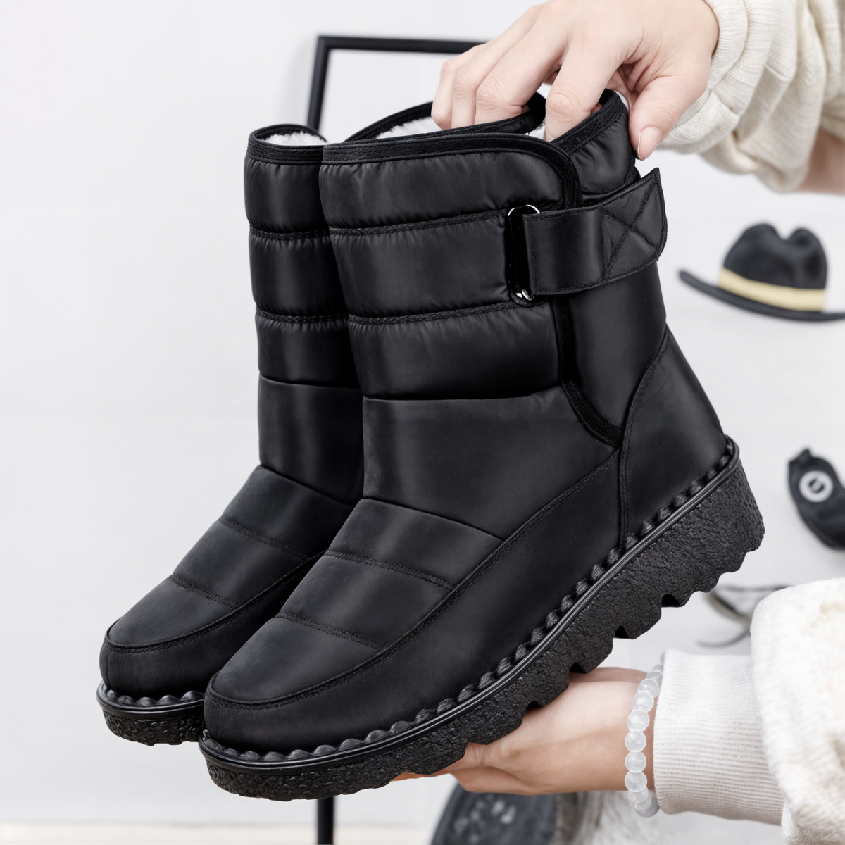 Bottes de neige imperméables antidérapantes pour femmes