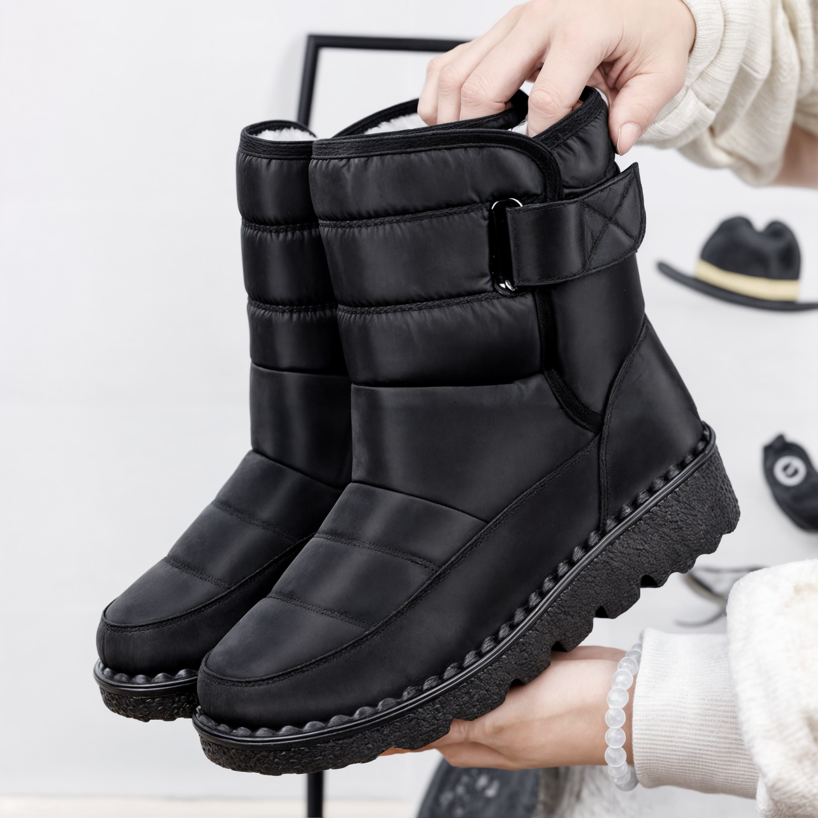 Bottes de neige imperméables antidérapantes pour femmes