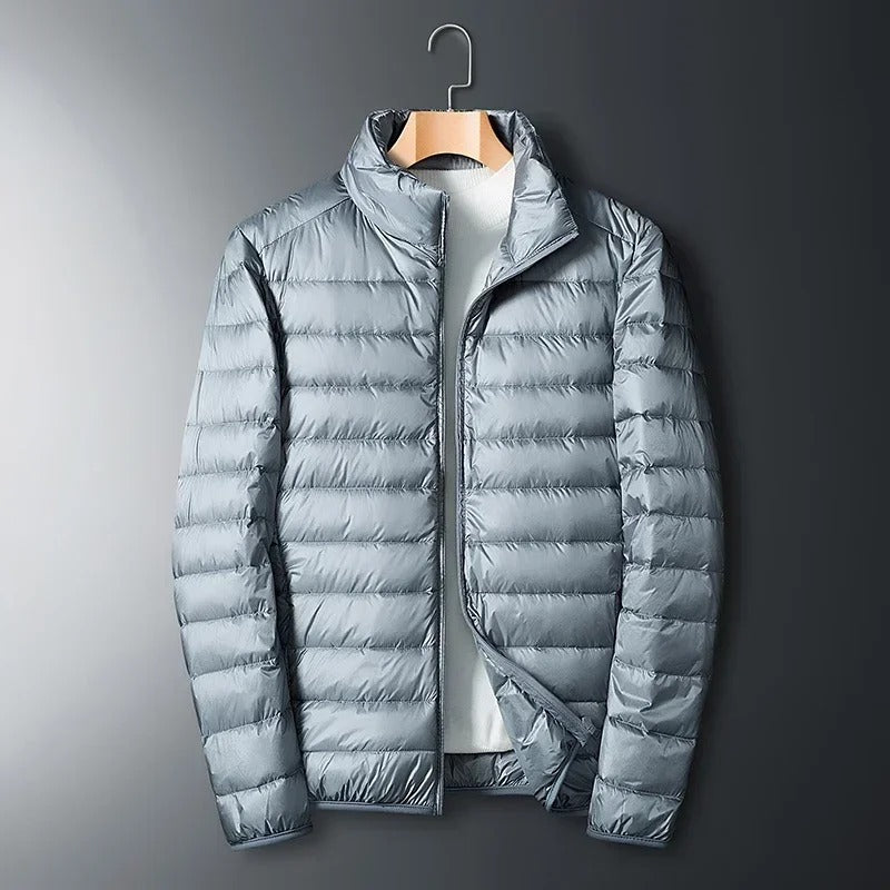 Veste en duvet de canard ultraléger blanche pour hommes