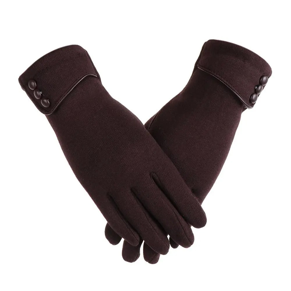 Moufles thermiques doublées de polaire pour femmes