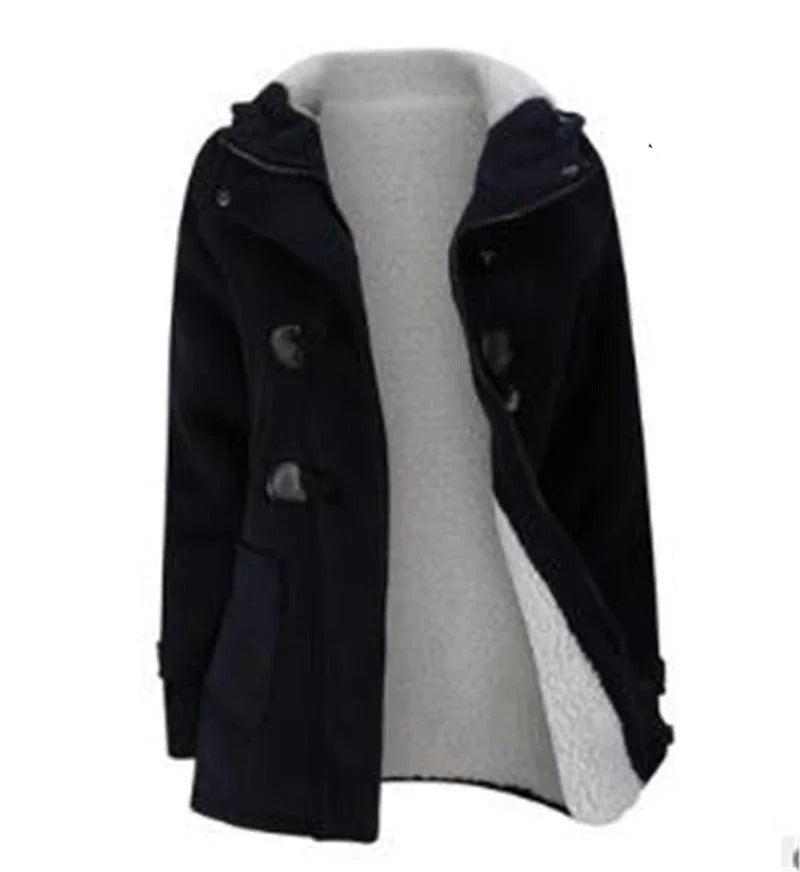 Sweat à capuche décontracté à boutons pour femmes