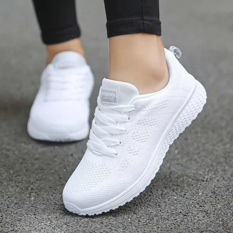 Chaussures plates en maille respirante pour femmes