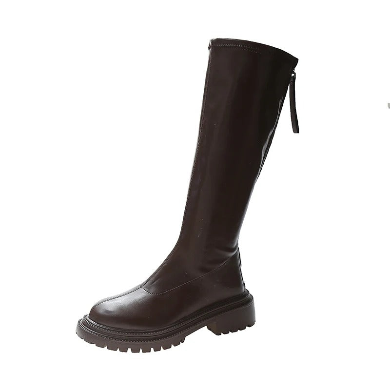 Bottes longues en cuir pour femmes