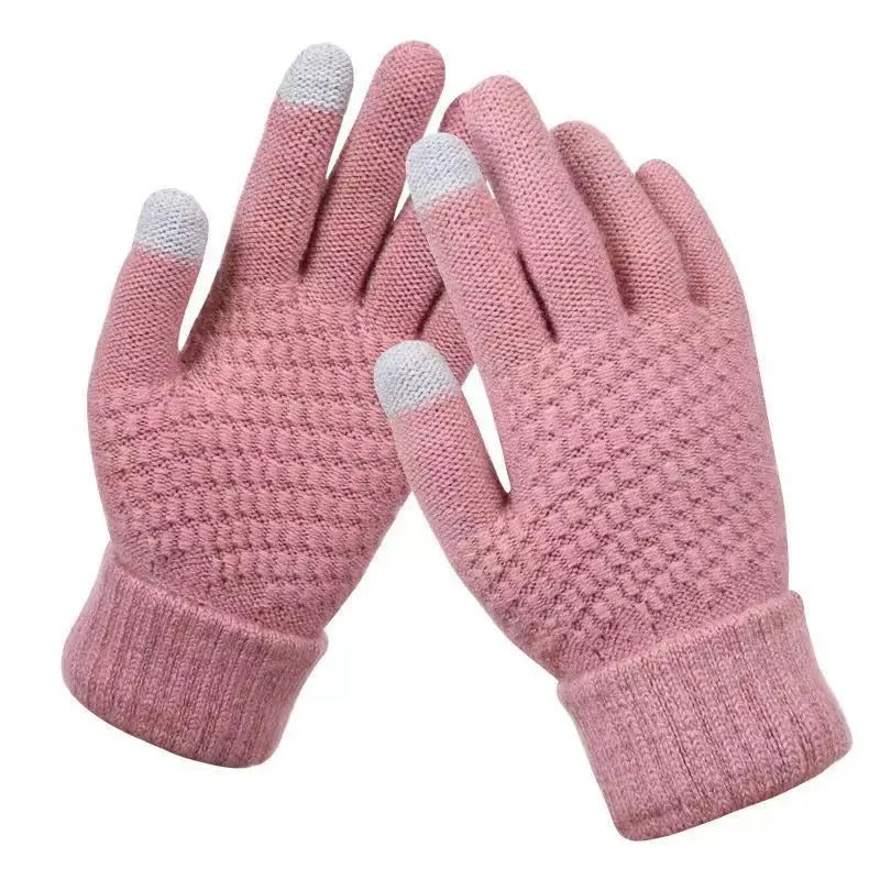 Gants d'hiver classiques en tricot à écran tactile