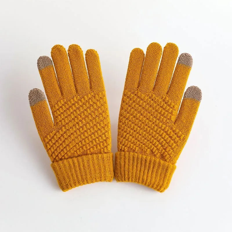 Gants d'hiver tricotés en cachemire pour femmes