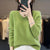 Pull en laine à col en V pour femmes