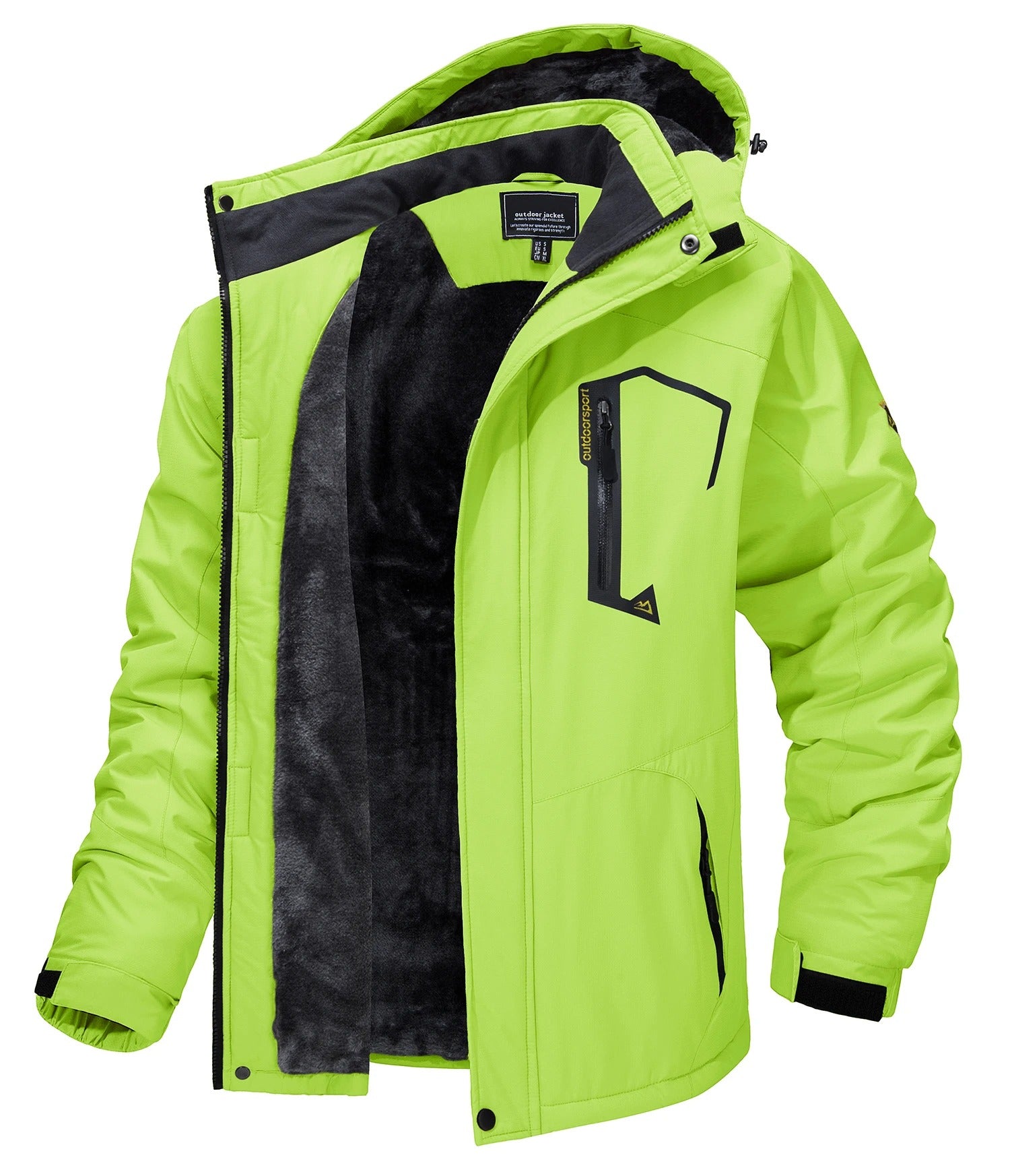 Veste de ski polaire à capuche pour hommes