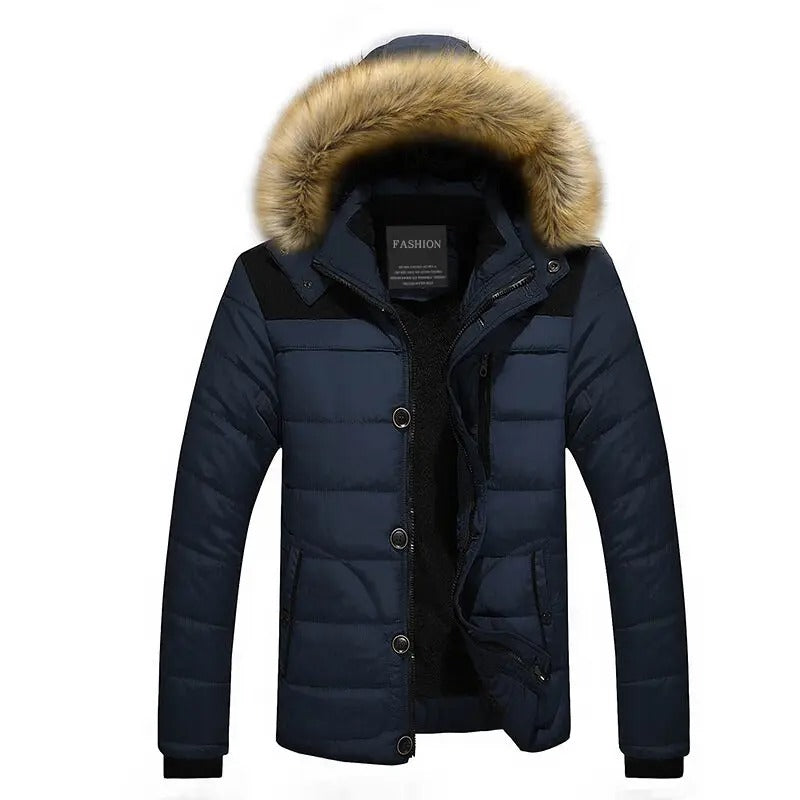 Parka en coton et duvet polaire pour hommes