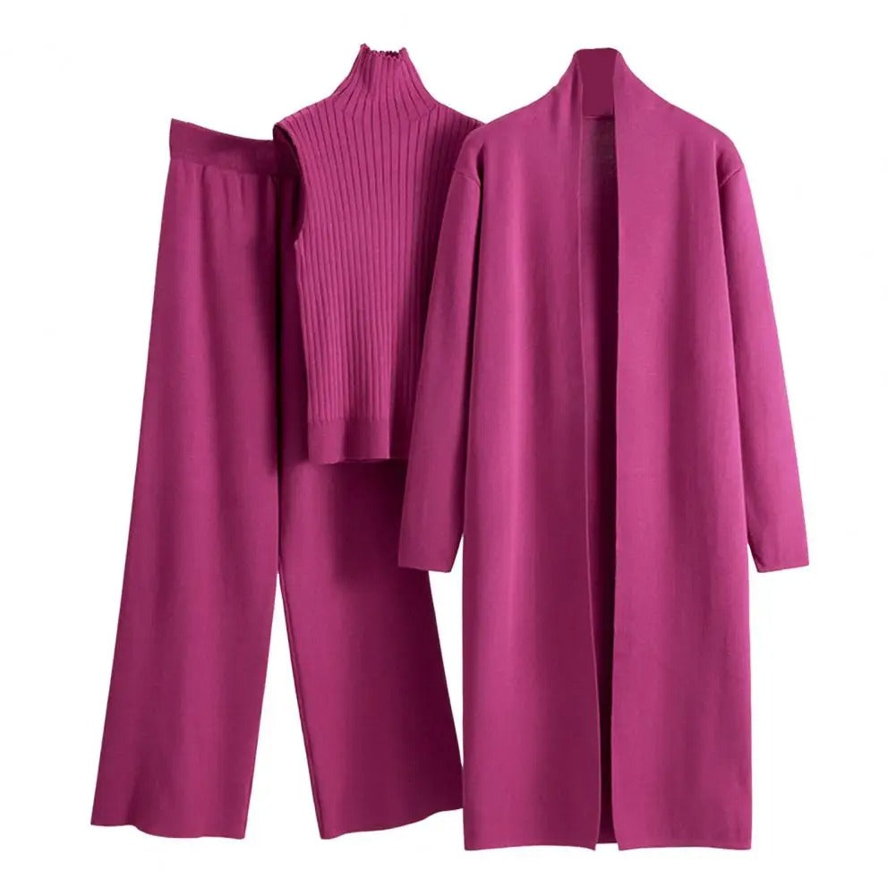 Ensemble 3 pièces Cardigan d'hiver pour femmes