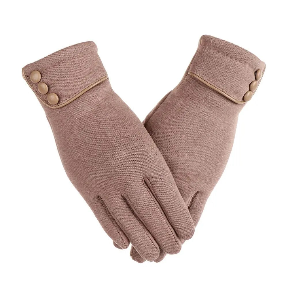 Moufles thermiques doublées de polaire pour femmes