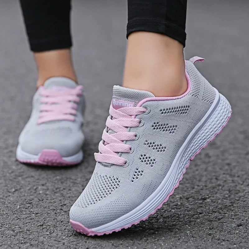 Chaussures plates en maille respirante pour femmes
