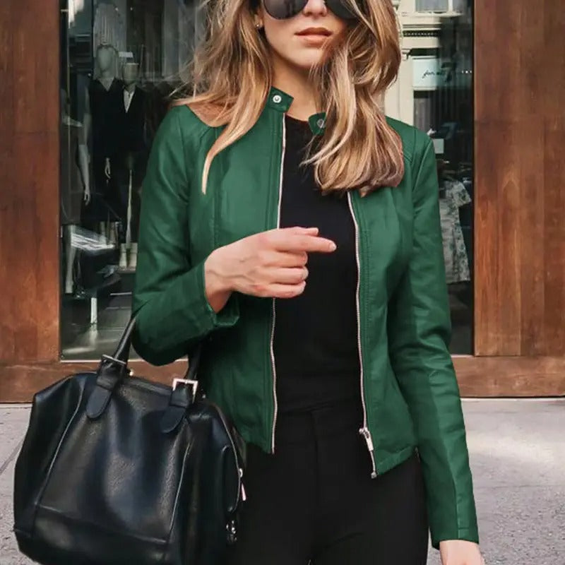 Veste en cuir pour femme