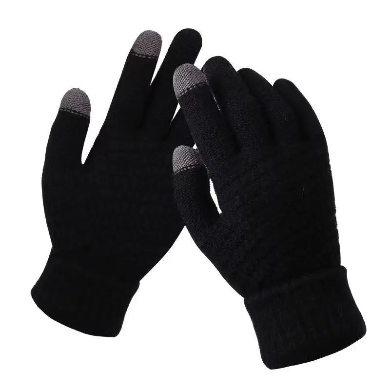 Gants d'hiver classiques en tricot à écran tactile