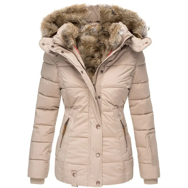 Veste chaude en coton matelassé pour femmes