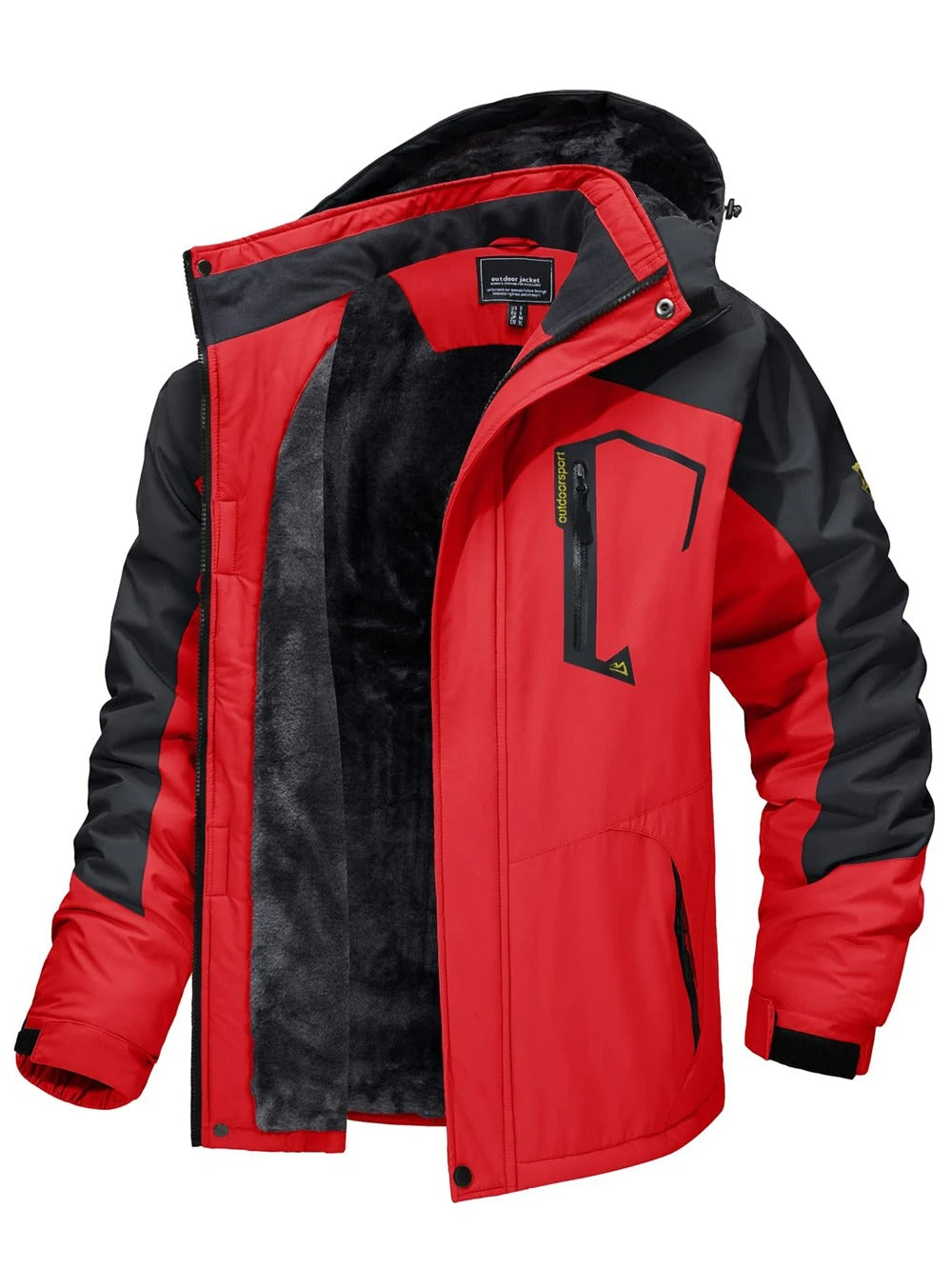 Veste de ski polaire à capuche pour hommes