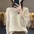 Pull en laine à col en V pour femmes