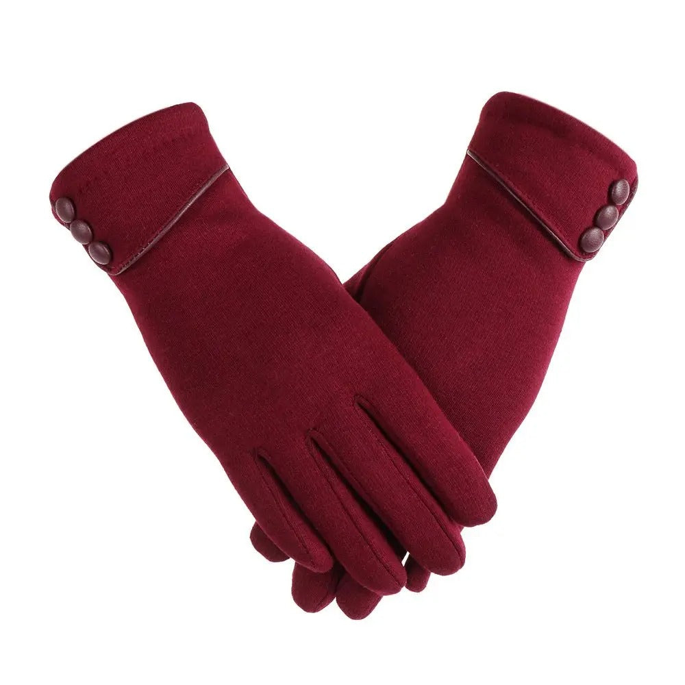 Moufles thermiques doublées de polaire pour femmes