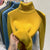 Pull à col roulé doublé de velours pour femmes