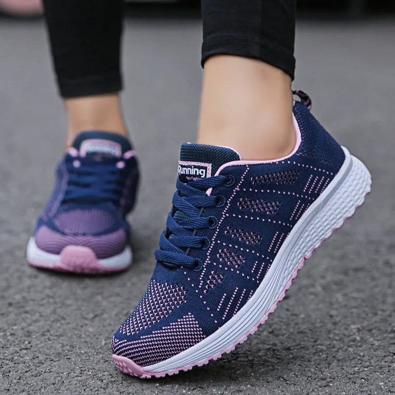 Chaussures plates en maille respirante pour femmes