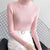 Pull en maille à col ras du cou pour femmes