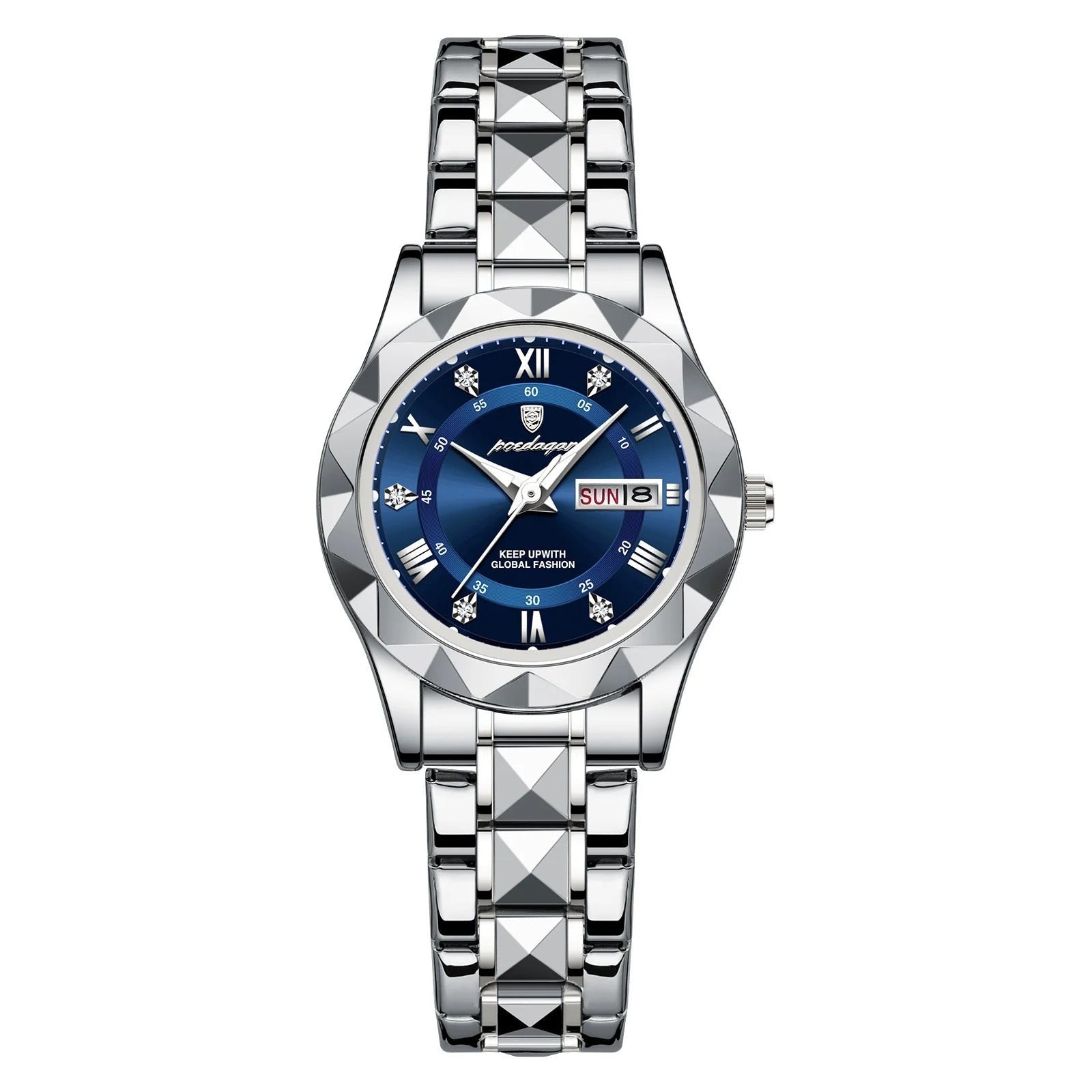 Montre de luxe en acier inoxydable pour femmes
