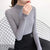 Pull en maille à col ras du cou pour femmes