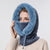 Set de masques pour femmes avec bonnet de fourrure tricoté