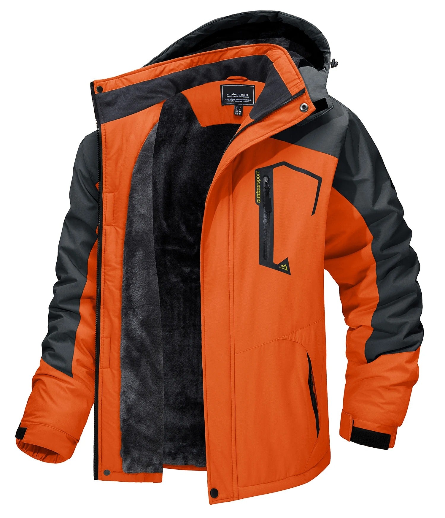 Veste de ski polaire à capuche pour hommes