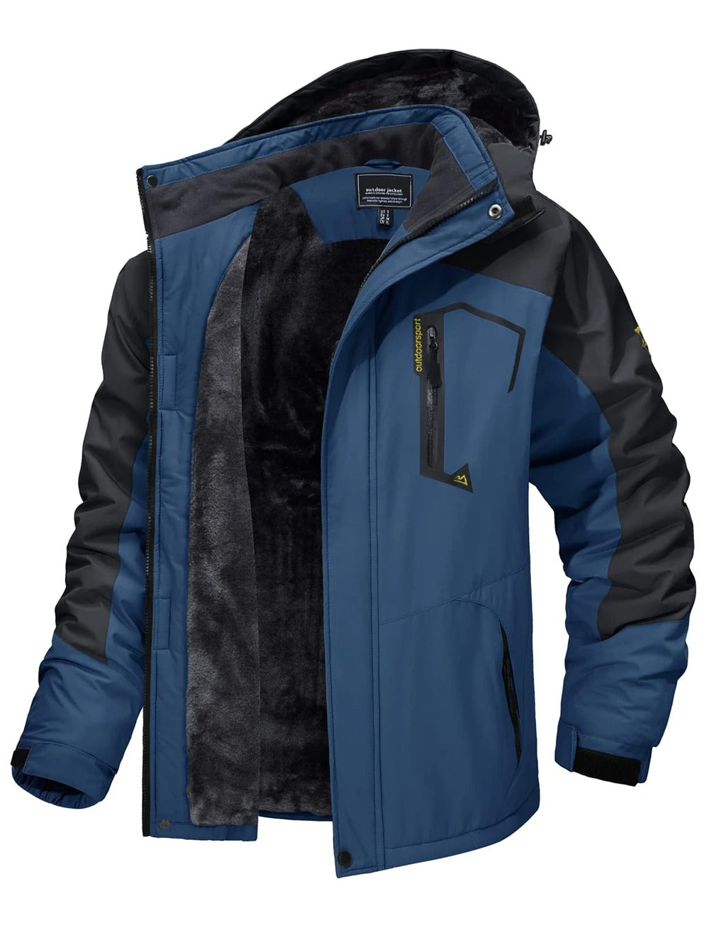Veste de ski polaire à capuche pour hommes