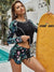 Ensemble de tankini pour femmes à imprimé tropical