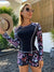 Ensemble de tankini pour femmes à imprimé tropical