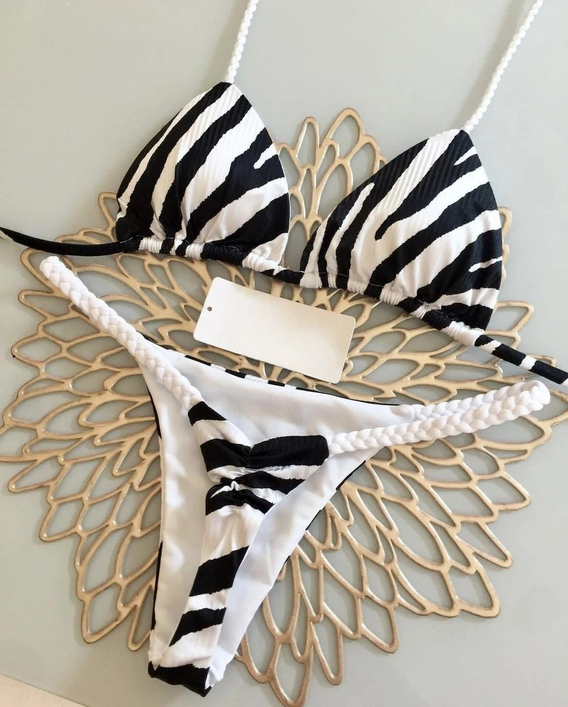 Ensemble de bikinis taille haute pour femmes