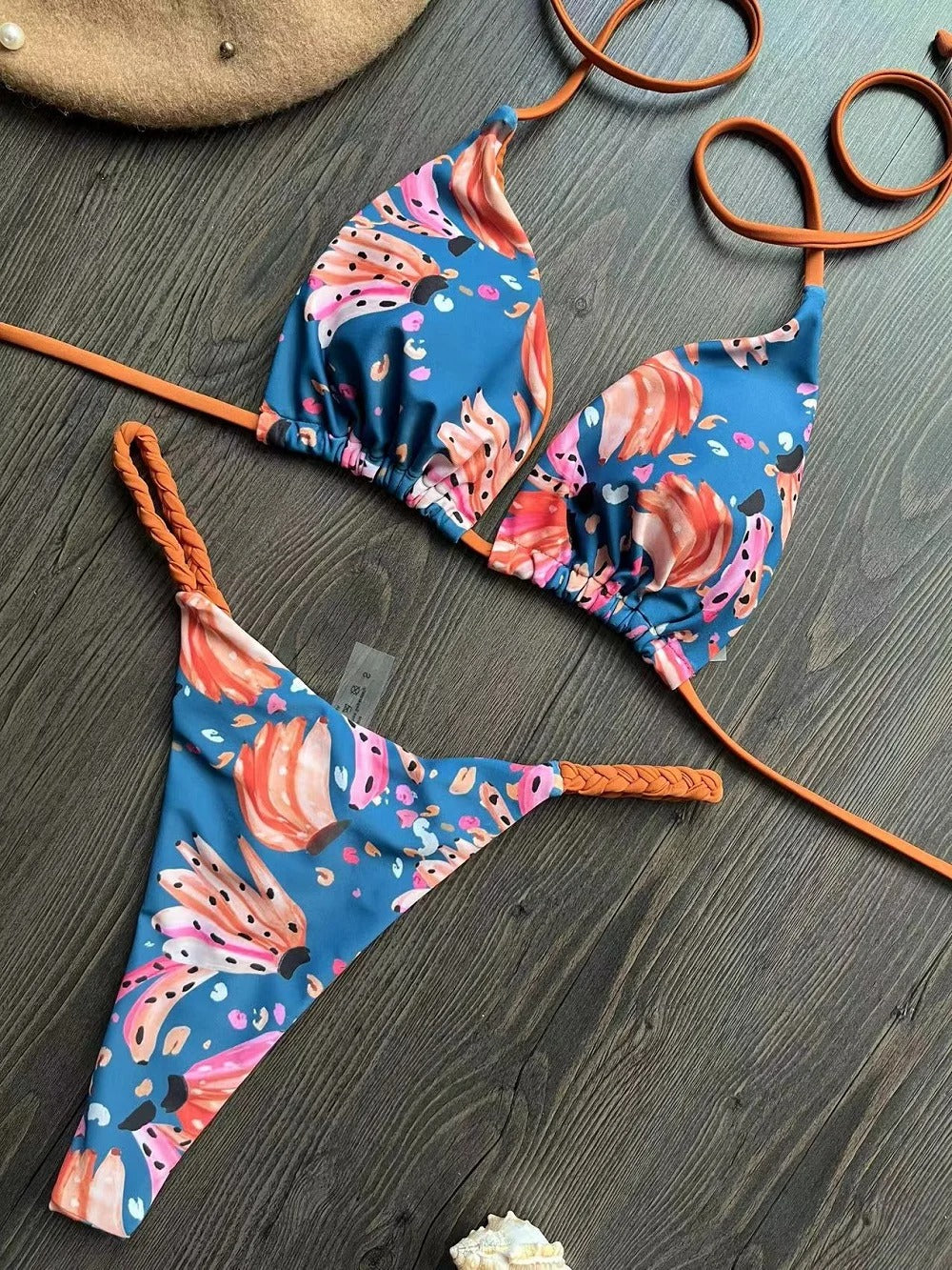 Ensemble de bikinis taille haute pour femmes