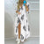 Robe chemise à col V profond pour femmes