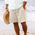 Short décontracté en cordon jacquard rayé pour hommes
