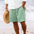 Short décontracté en cordon jacquard rayé pour hommes