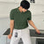 Polo en maille jacquard pour hommes