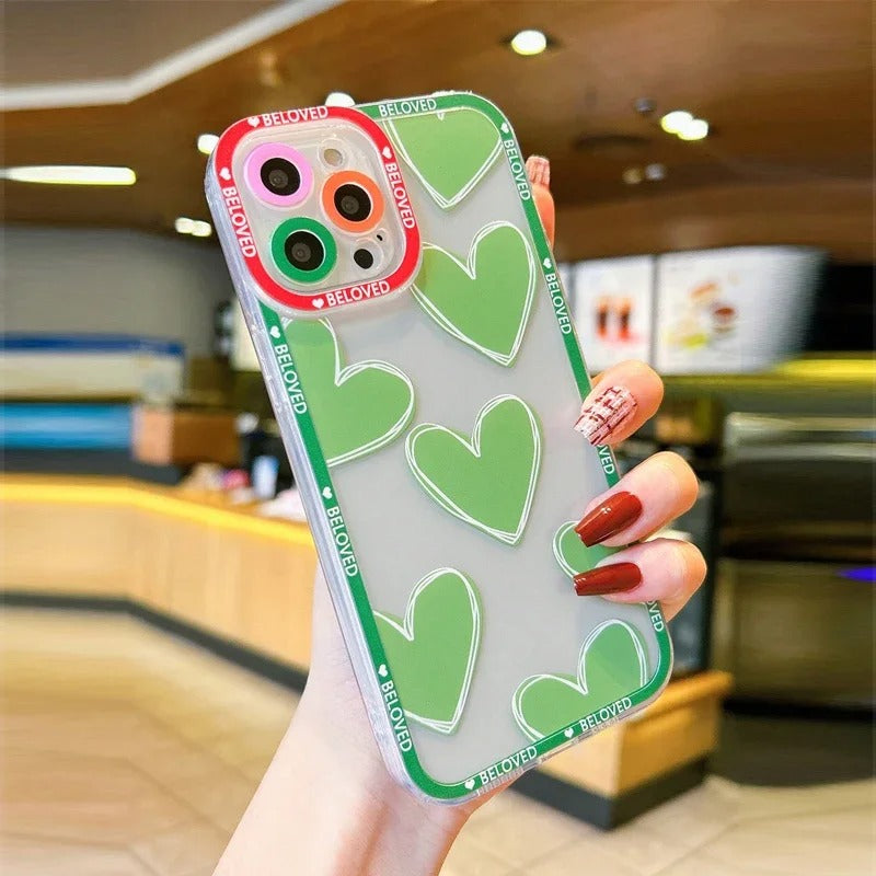 Coque de téléphone coeur d'amour pour iPhone