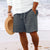 Short décontracté en cordon jacquard rayé pour hommes