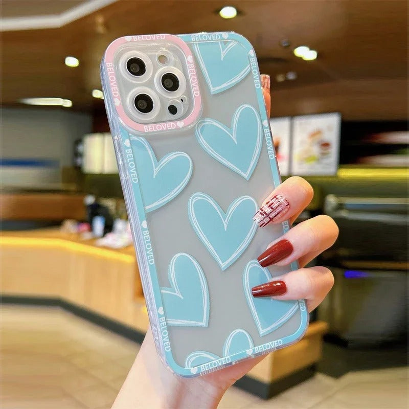Coque de téléphone coeur d'amour pour iPhone