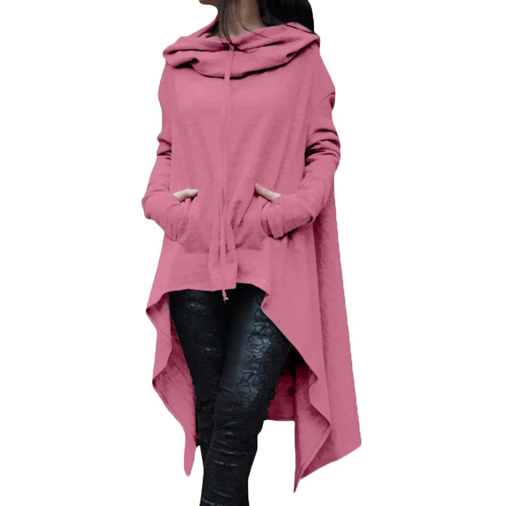 Sweat à capuche asymétrique pour femmes