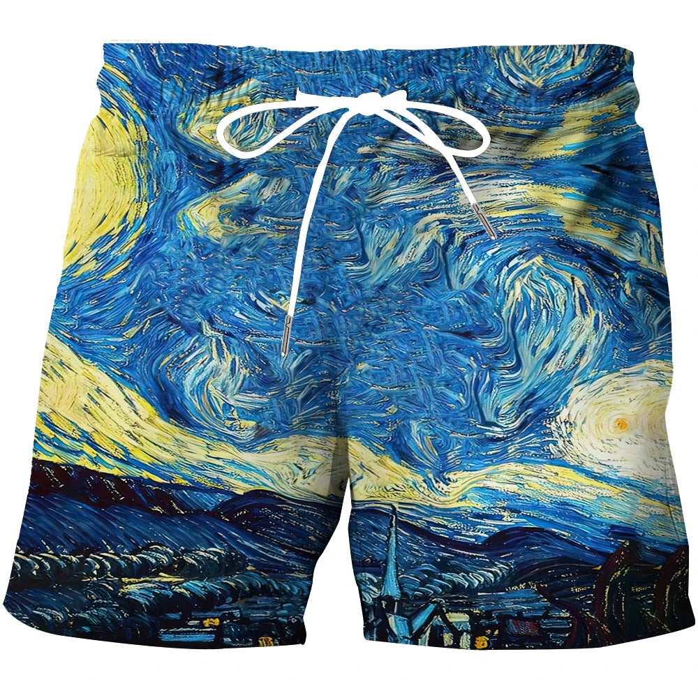 Short à motif 3D pour hommes