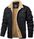 Veste Hiver Homme Vert Armée Sherpa Imperméable Résistante-4