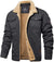 Veste Hiver Homme Vert Armée Sherpa Imperméable Résistante-1